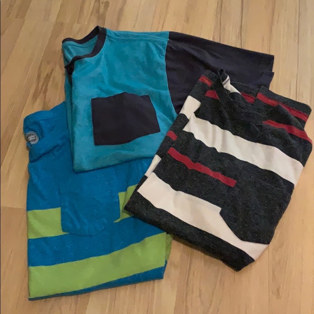 Bundle of 3 boys front pocket T shirts. 16/18 xxl